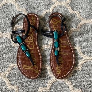 Sam Edelman sandals with turquoise stone great condition